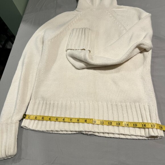 Loft Size M Cream Hooded Sweater - Picture 5 of 5